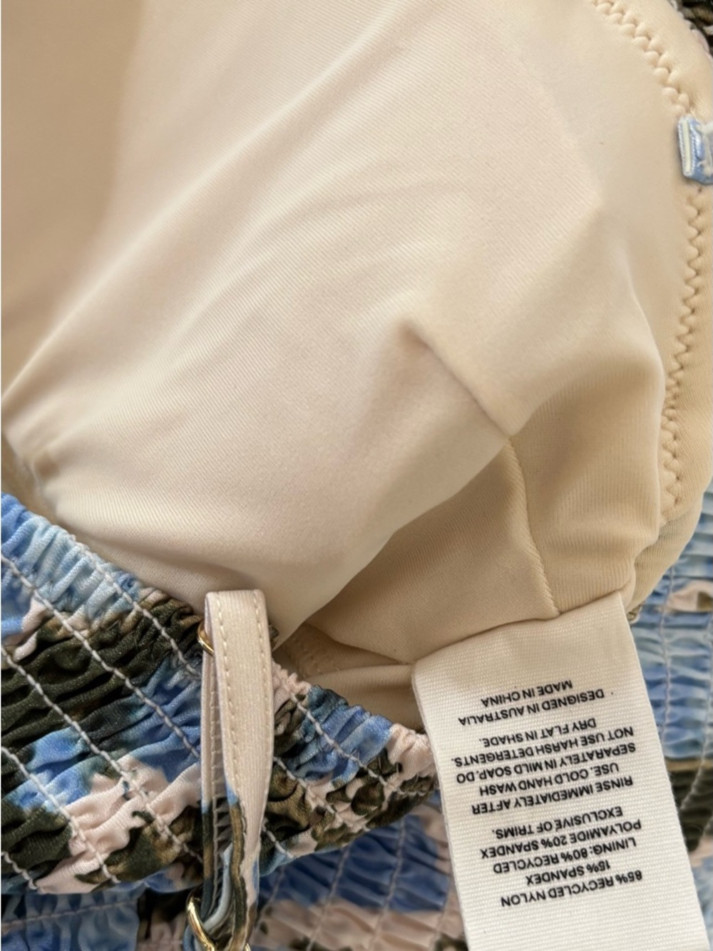 NWT! Peony x Free People Smocked One-Piece Swimsuit Palermo ~ S - Picture 7 of 7